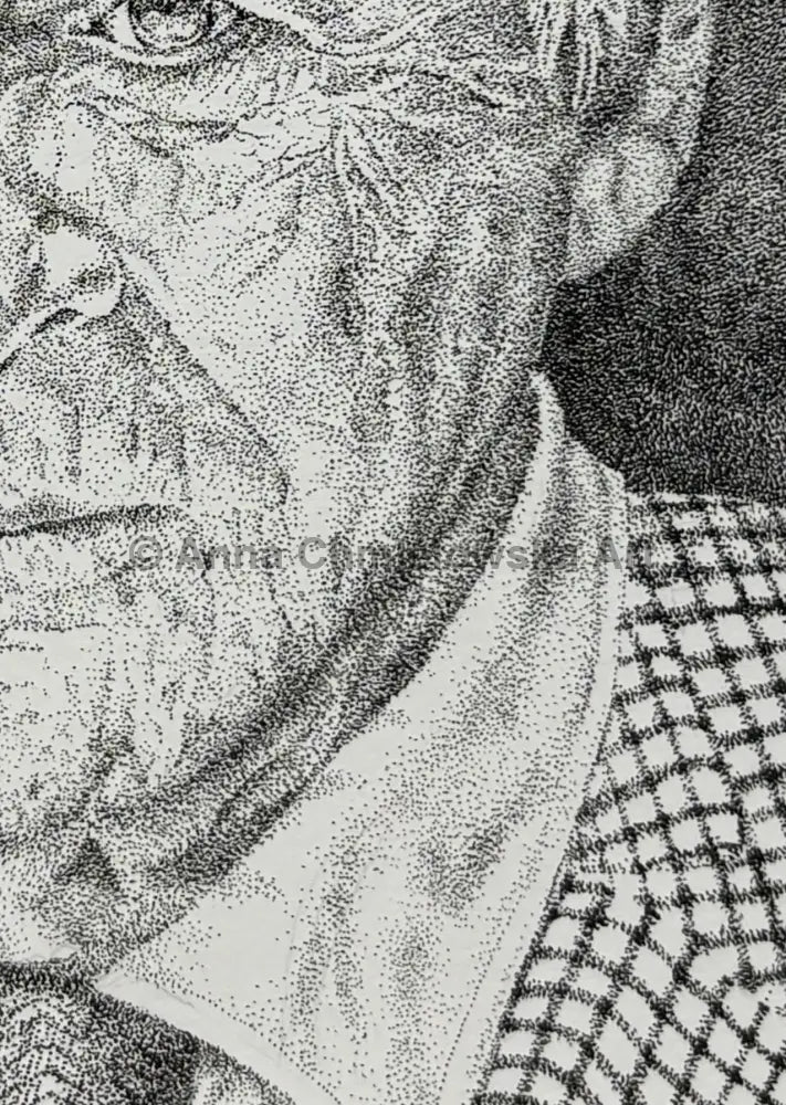 Sir and Waltz - portrait in stippling