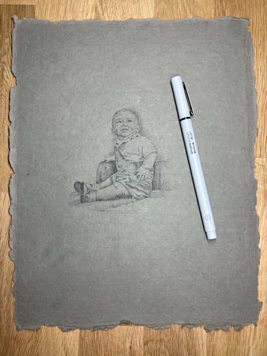 Infant - stippled original artwork