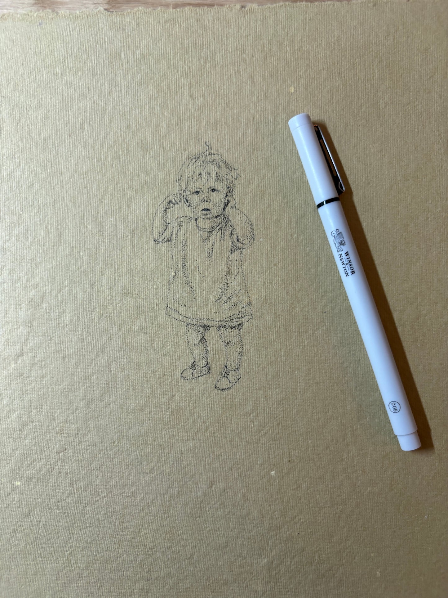 Baby - stippled original artwork