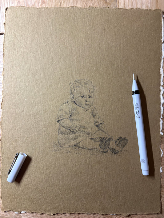 Child - stippled original artwork