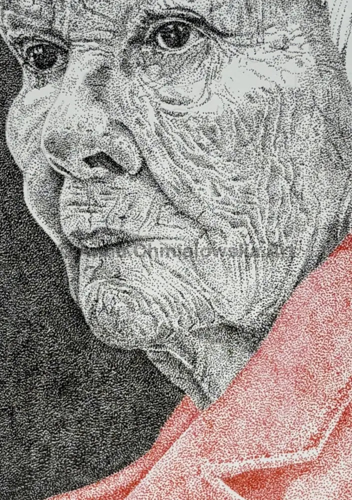Dame Judi - original stippled artwork
