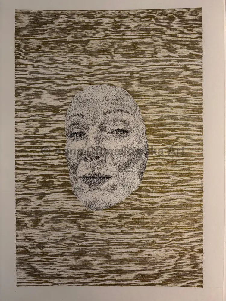 Float on surface #1 - original stippled artwork