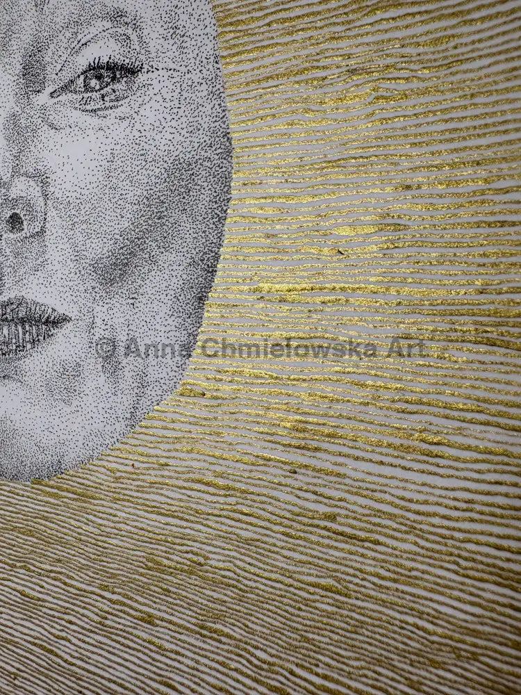 Float on surface #1 - original stippled artwork