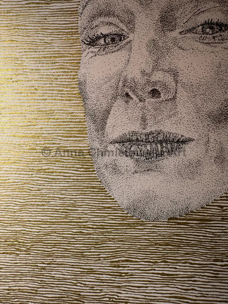 Float on surface #1 - original stippled artwork