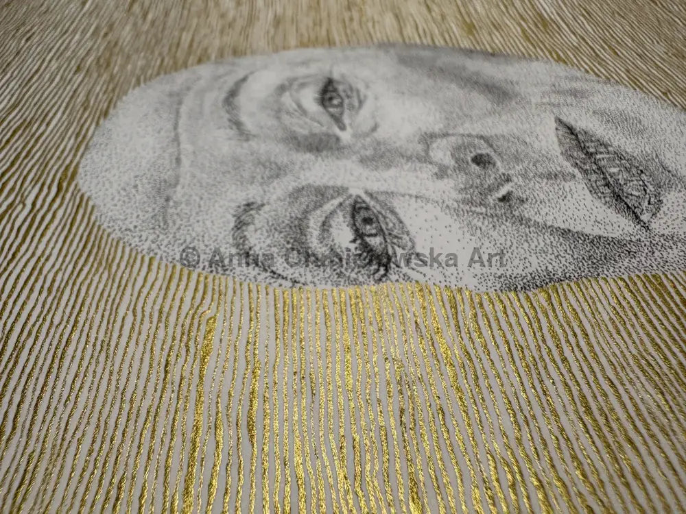Float on surface - original stippled artwork
