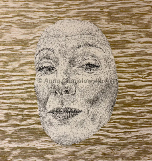 Float on surface #1 - original stippled artwork