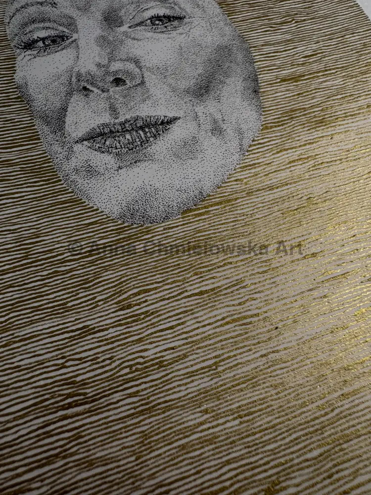 Float on surface - original stippled artwork