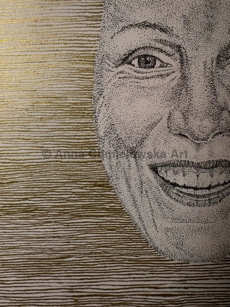 Float on surface #2 - original stippled artwork