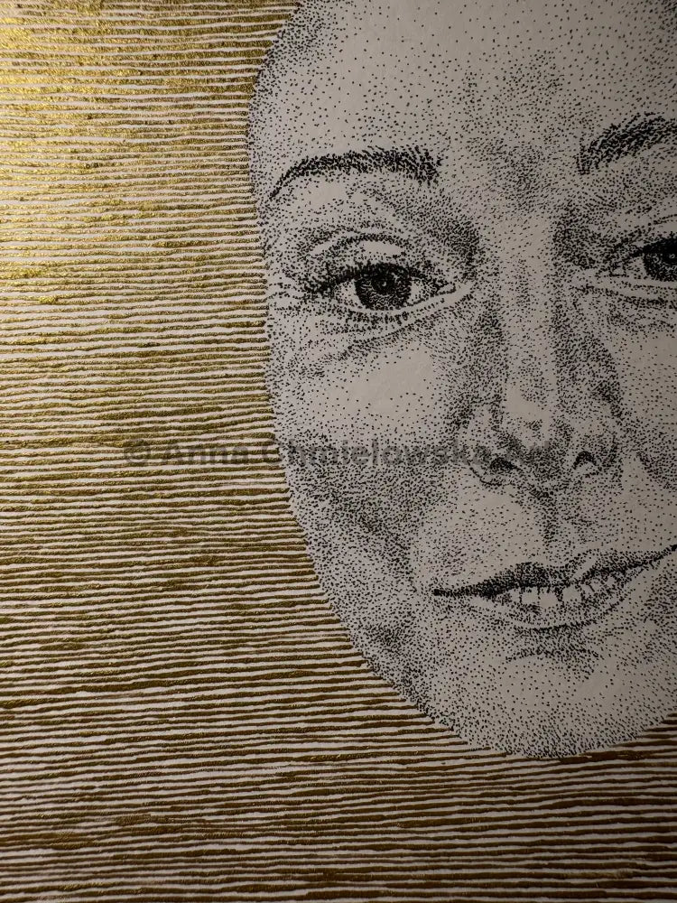 Float on surface #3 - original stippled artwork