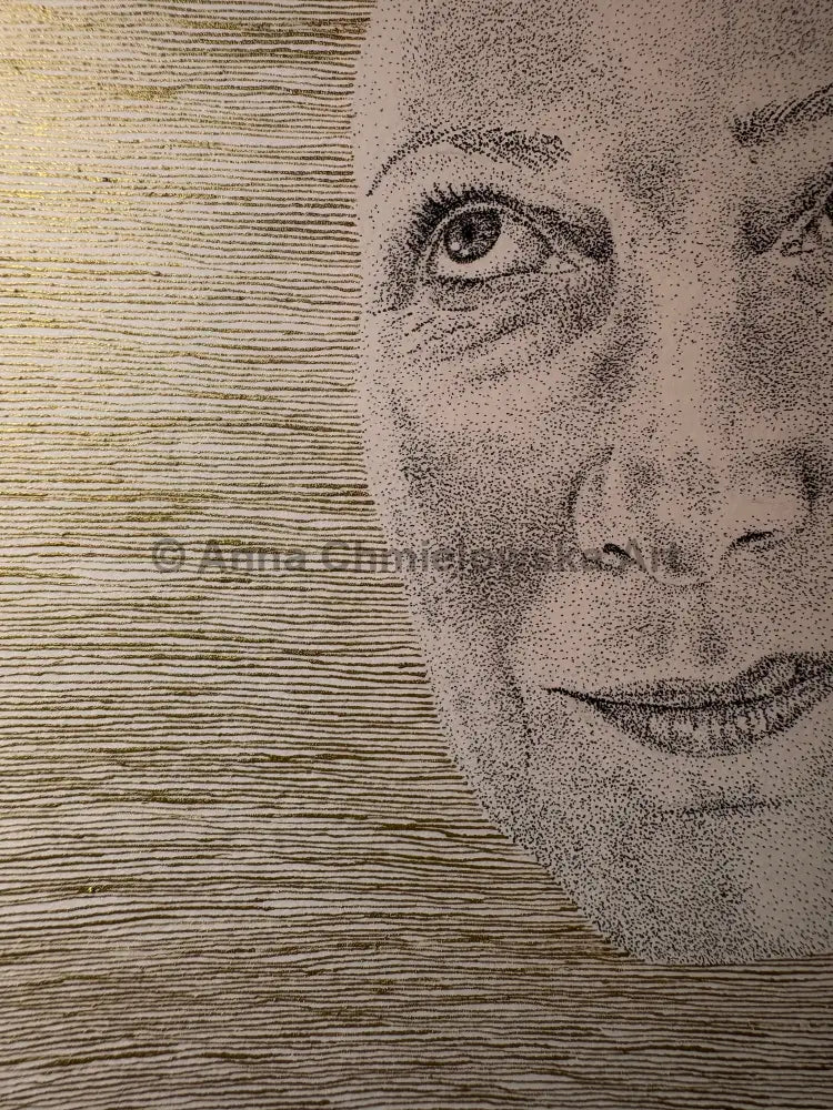 Float on surface #4 - original stippled artwork