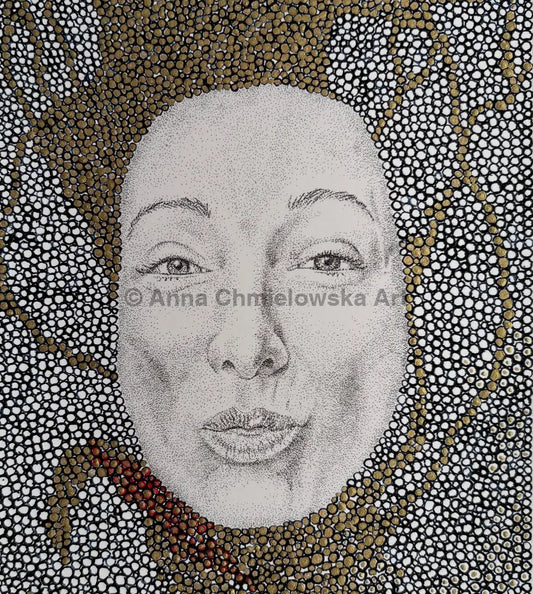 Float on surface #5 - original stippled artwork