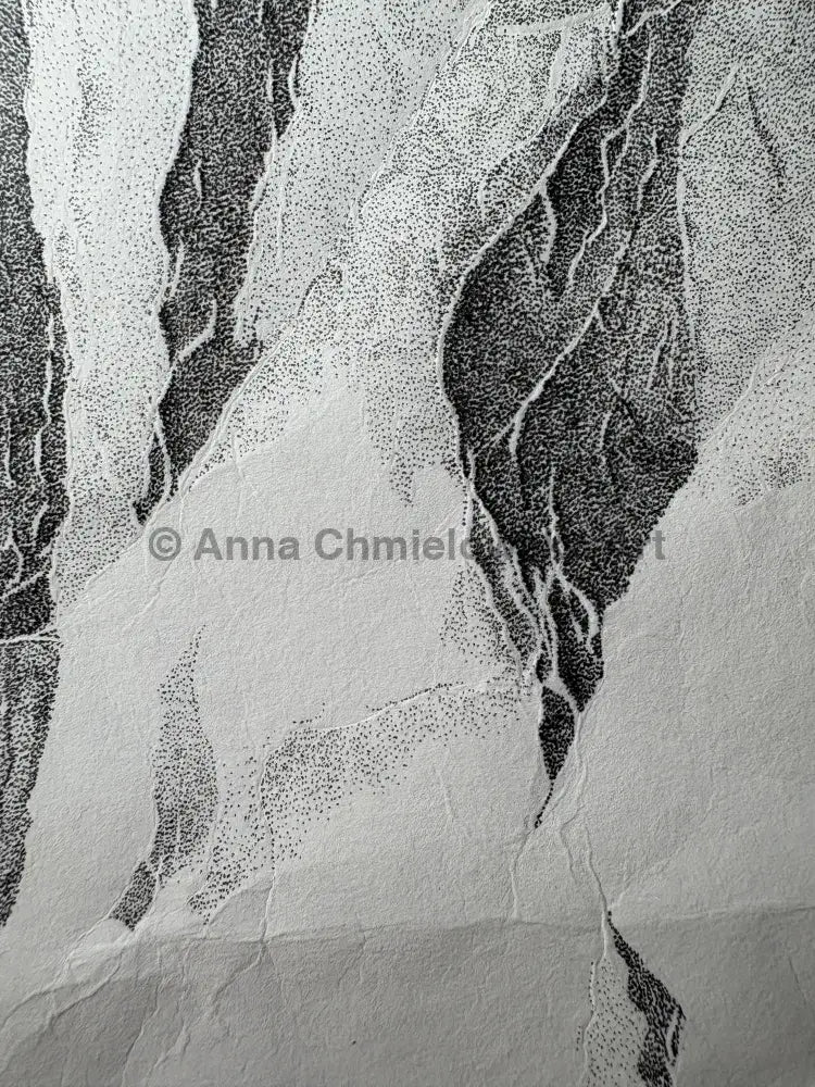 Flying mountain - original artwork FRAMED