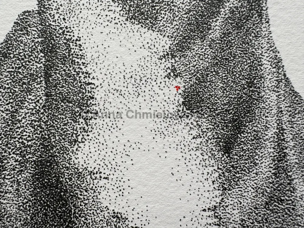 Greyhound portrait #1 - Stippling original artwork