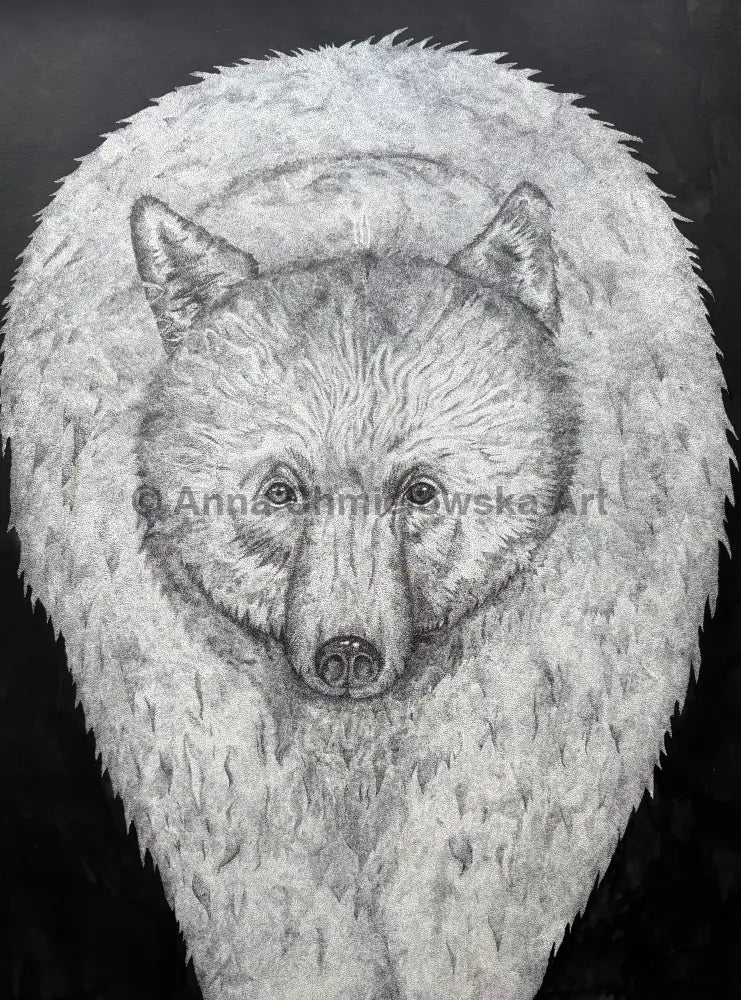 Guardian of wisdom - original stippling artwork