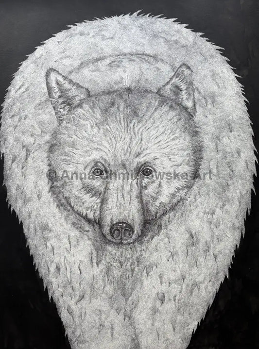 Guardian of wisdom - original stippling artwork