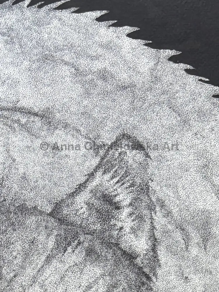 Guardian of wisdom - original stippling artwork