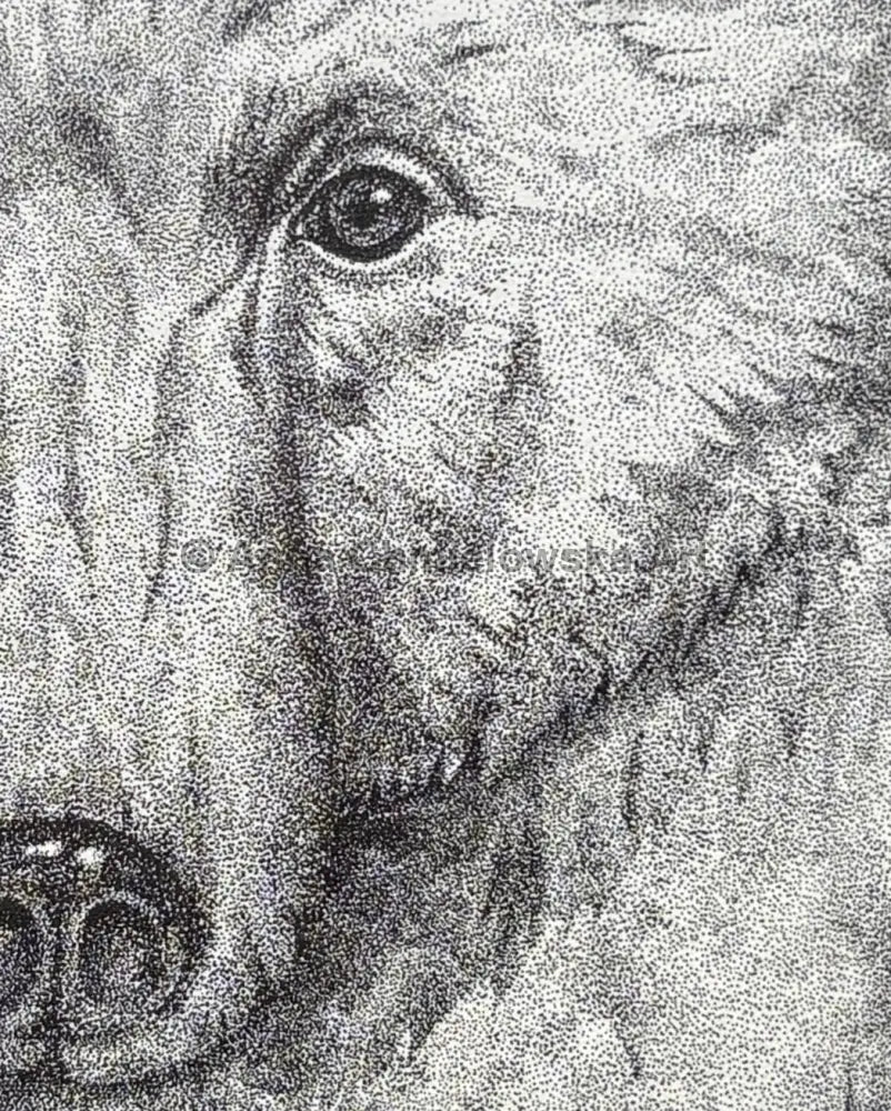 Guardian of wisdom - original stippling artwork