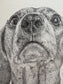 Old fella - dotted (stippled) dachshund original artwork