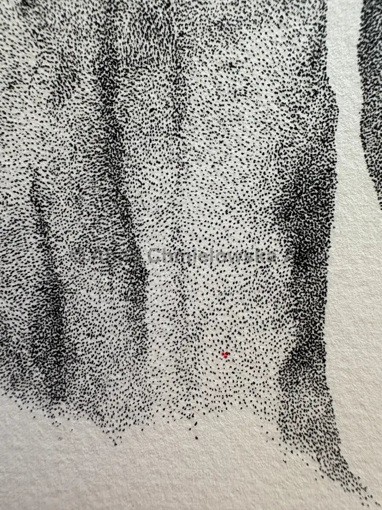 Old fella - dotted (stippled) dachshund original artwork