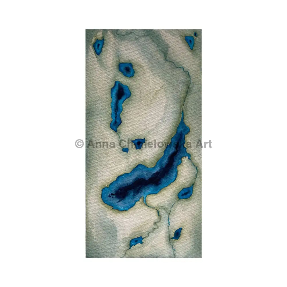 Original watercolour of the lake - abstract #1