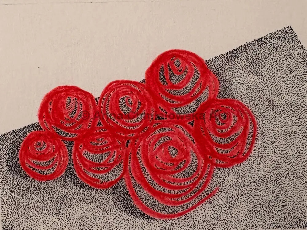 Roses on table - original artwork SOLD