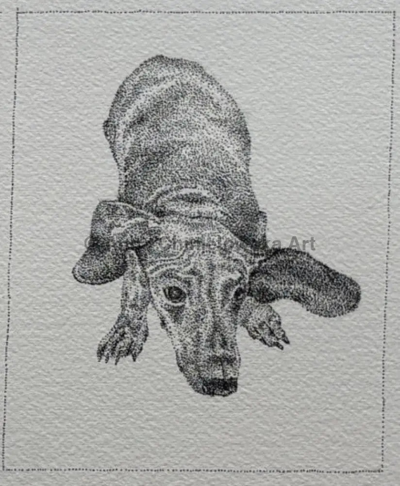 Shake off the stress - original stippling artwork