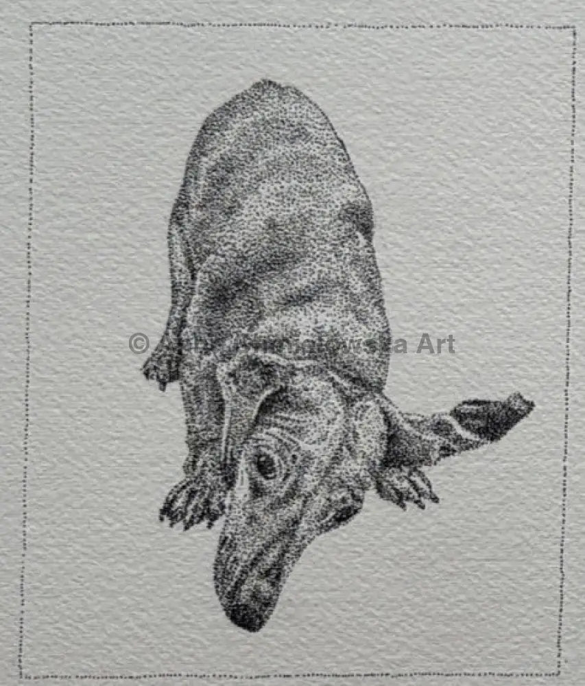 Shake off the stress - original stippling artwork