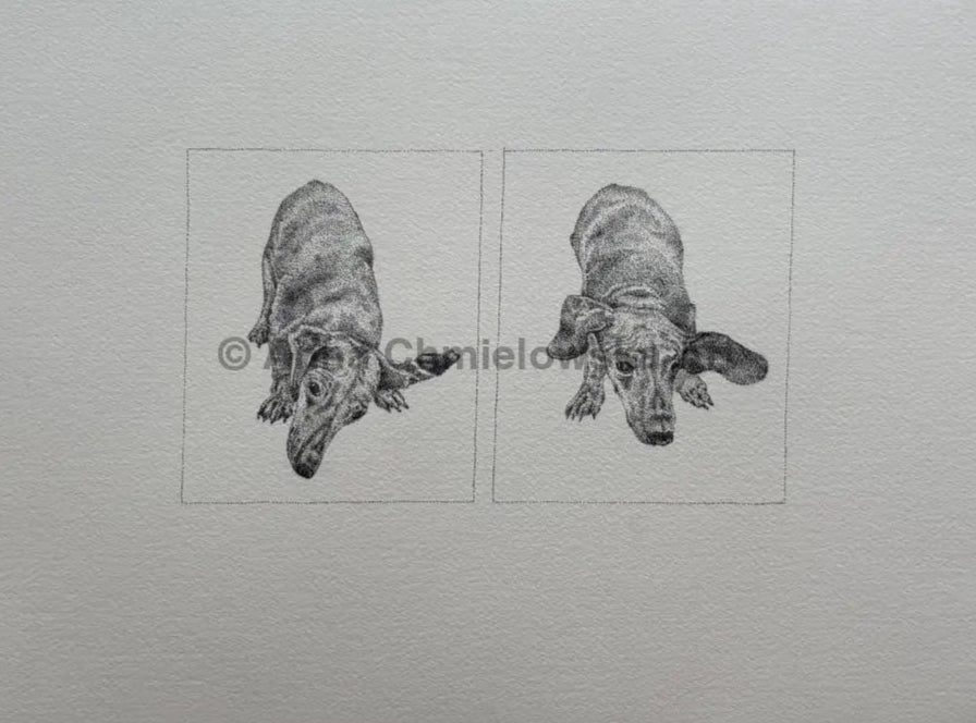 Shake off the stress - original stippling artwork