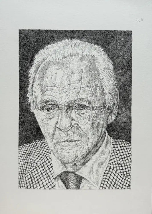 Sir and Waltz - portrait in stippling